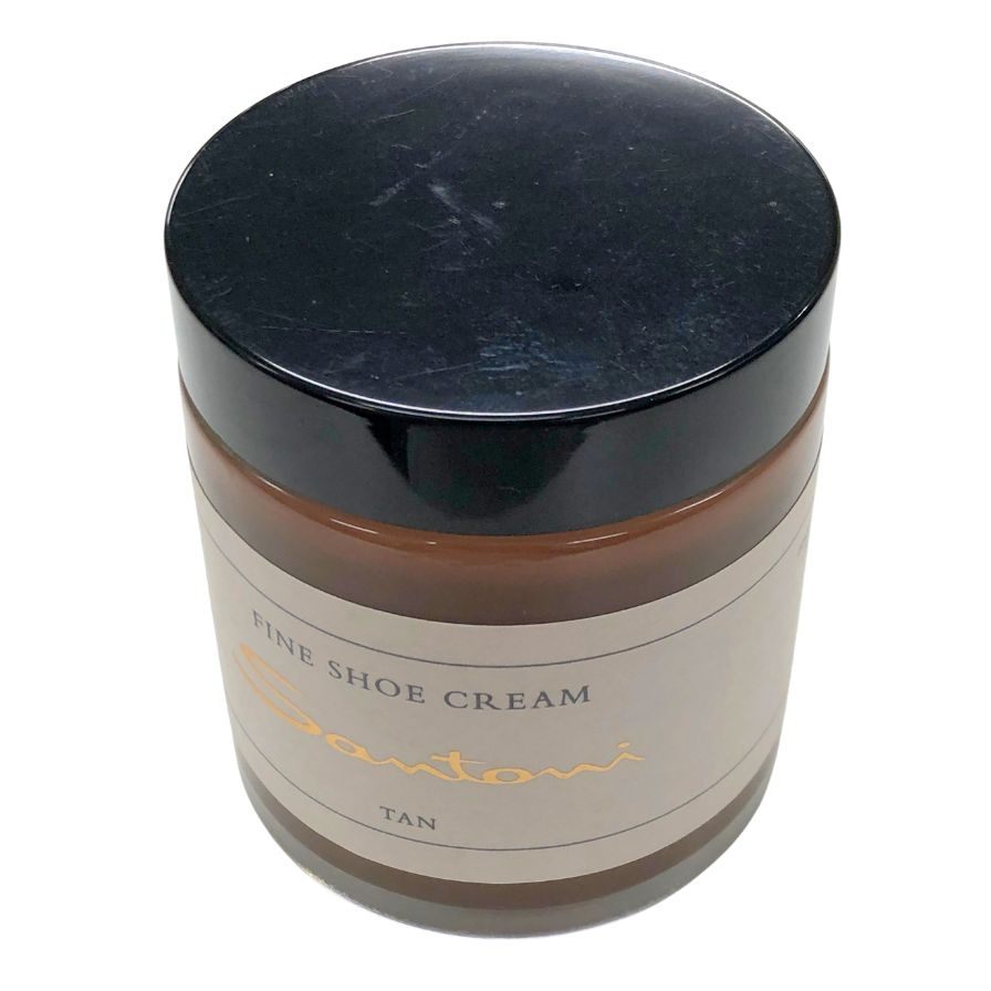 サントーニ クリーム 補色 靴磨き シュー クリーム 85g タン santoni FINE SHOE CREAM【AFI15】【中古】