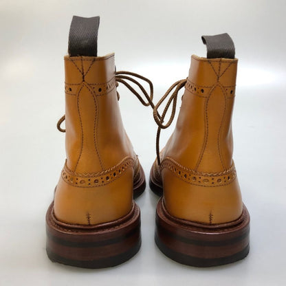 トリッカーズ カントリーブーツ モールトン M2508 ベージュ UK9 メンズ Tricker’s ブーツ 約27.5cm【LA】【中古】