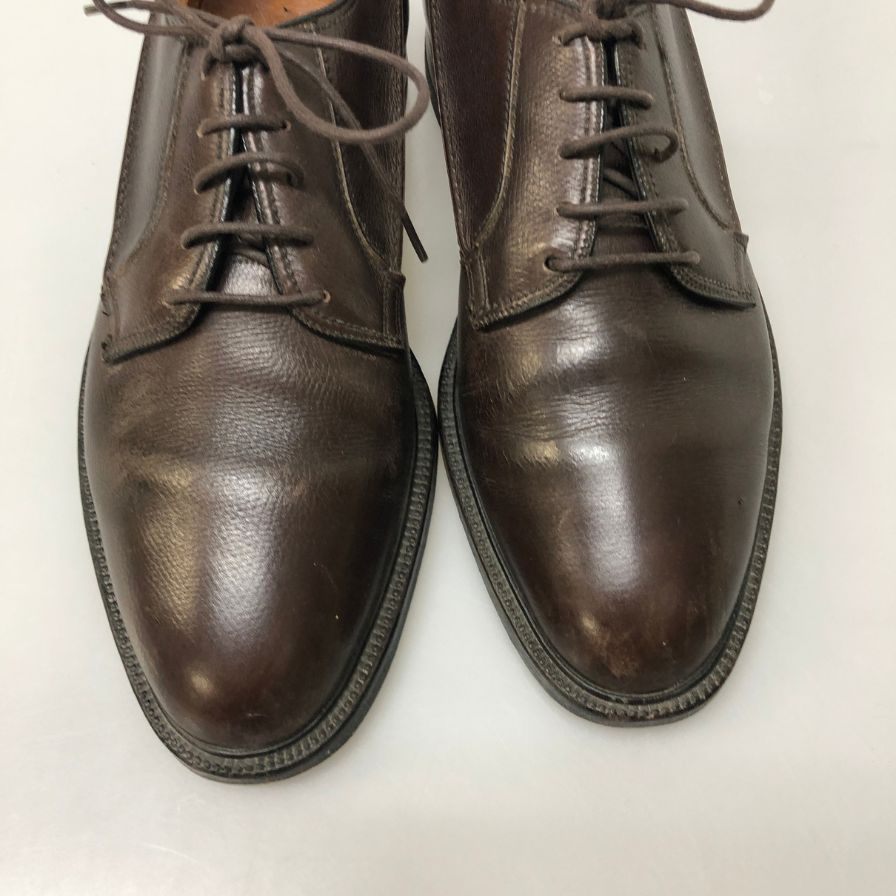 フローシャイム レザーシューズ 639629 プレーントゥ グレインレザー ダービー ブラウン メンズ サイズ8.5D FLORSHEIM 約26.5cm【AFC44-2】