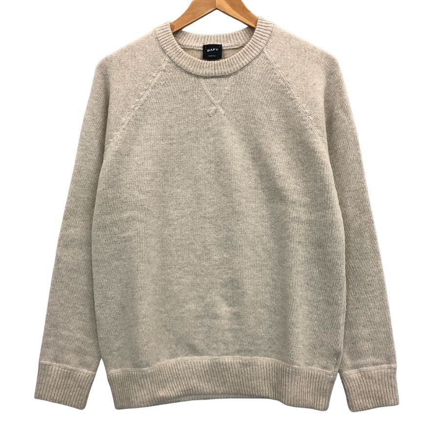 中古◆バフィー ウール リネン 混合 クールネック ニット メンズ サイズ 44 ブラウン系 BAFY 【AFB28】
