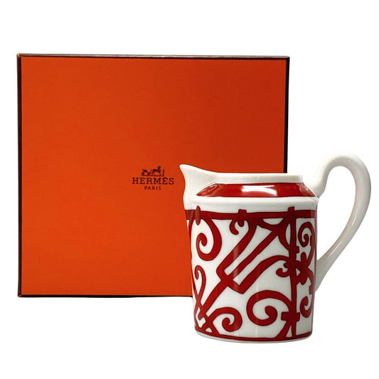 エルメス ガダルキヴィール ミルクポット レッド レディース HERMES【AFI13】【中古】