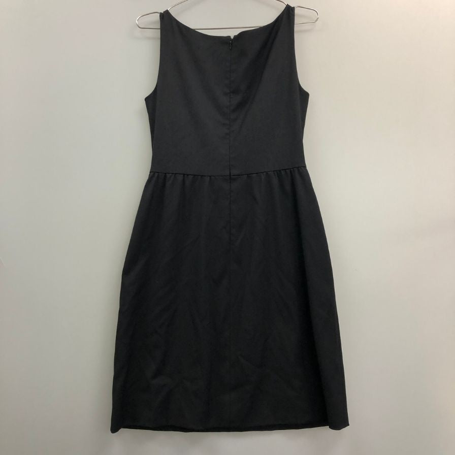 美品◆ヴァレンティノ ノースリーブワンピース リボン レディース サイズ44 ブラック VALENTINO 【AFB46】