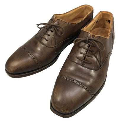 クロケット&ジョーンズ Fairford パンチドキャップトゥ ブラウン サイズUK6.5E  Crockett & Jones ビジネスシューズ 約25.0cm【LA】【中古】