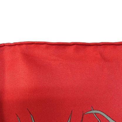 エルメス スカーフ カレ90 TURBANS DES REINES 王女のターバン シルク オレンジ×ホワイト レディース HERMES【AFI22】