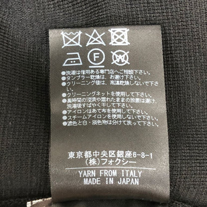 美品◆フォクシー ニット トップス 袖プリーツ ウール100% 37124 レディース サイス38 ブラック×ホワイト FOXEY 【AFB4】