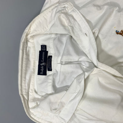 極美品◆ポロ ラルフローレン BDシャツ YARMOUTHライン ホワイト メンズ サイズ15.5 Polo Ralph Lauren 【AFB19】