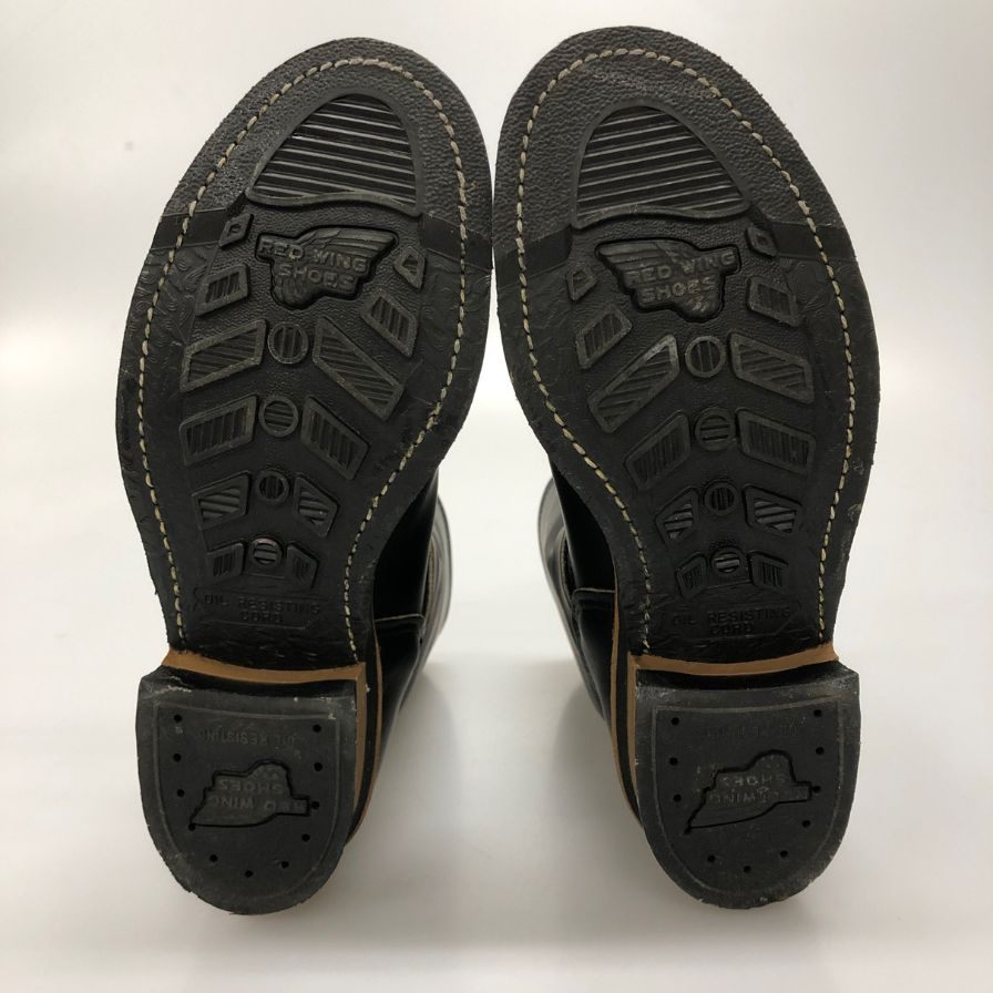 レッドウィング エンジニアブーツ 2268 PT91 刺繍羽タグ メンズ サイズ7.5D ブラック REDWING 約25.5cm【AFI30】