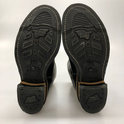 レッドウィング エンジニアブーツ 2268 PT91 刺繍羽タグ メンズ サイズ7.5D ブラック REDWING 約25.5cm【AFI30】