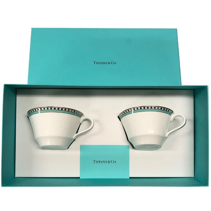 ティファニー ティーカップ 2客 ユニセックス  ホワイト TIFFANY & Co.【AFI28】【中古】