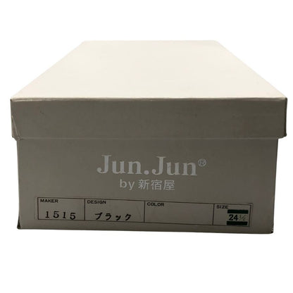 ジュンジュンバイ新宿屋 スニーカー 1515 レザー ブラック レディース サイズ24.5 Jun.Jun by shinjukuya 約24.5cm【7-10】