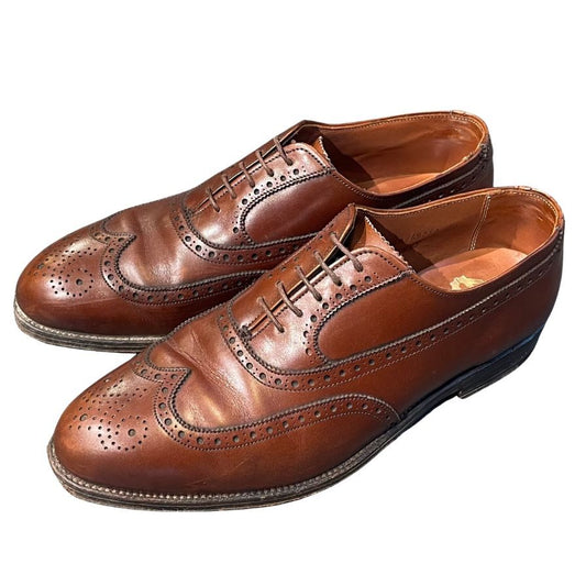 オールデン レザーシューズ 927 旧ロゴ ウイングチップ カーフ ブラウン メンズ サイズUS7.5E ALDEN スエードシューズ 約25.0cm【LA】【中古】