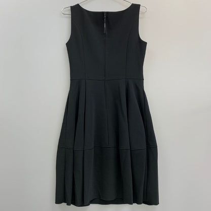 極美品◆フォクシーニューヨーク ノースリーブワンピース バロン マットストレッチグログラン 36344 ブラック レディース サイズ40 FOXEY NEWYORK 【AFB48】