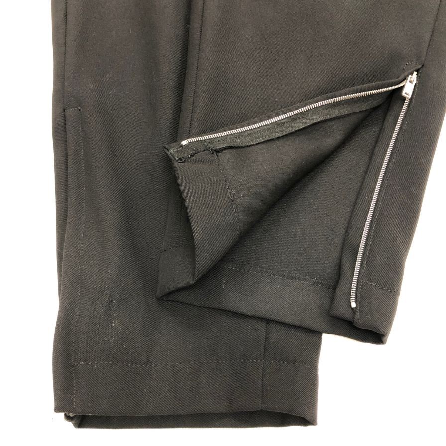 ジルサンダー パンツ ウール 裾ジップ イージーパンツ フェイクポケット メンズ ブラック サイズ44 JIL SANDER 【AFB10】