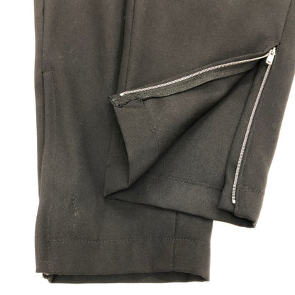 ジルサンダー パンツ ウール 裾ジップ イージーパンツ フェイクポケット メンズ ブラック サイズ44 JIL SANDER 【AFB10】