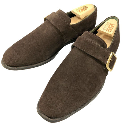 ジョセフチーニー レザーシューズ シングルストラップ スエード WALTER メンズ サイズUK7.5 ブラウン JOSEPH CHEANEY 約26.5cm【AFC41】