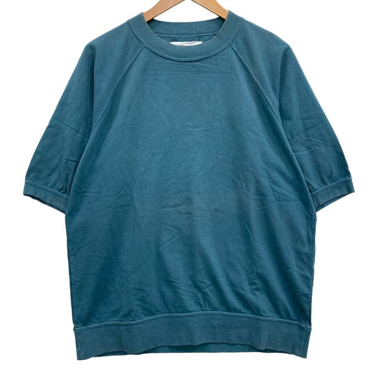 中古◆エムエイチエル マーガレットハウエル ROUGH COTTON JERSEY 21SS 半袖スウェット 596-1166514 メンズ  サイズL ネイビー系 MHL MARGARET HOWELL 【AFB26】