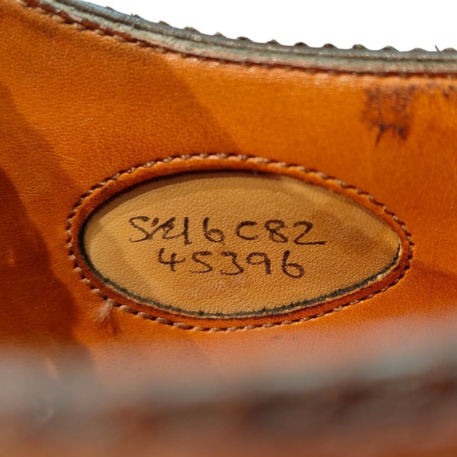 エドワードグリーン レザーシューズ マルバーン ウイングチップ 82ラスト チェスナット サイズUK5.5C 82ラスト EDWARD GREEN ビジネスシューズ 約24.0cm【LA】【中古】