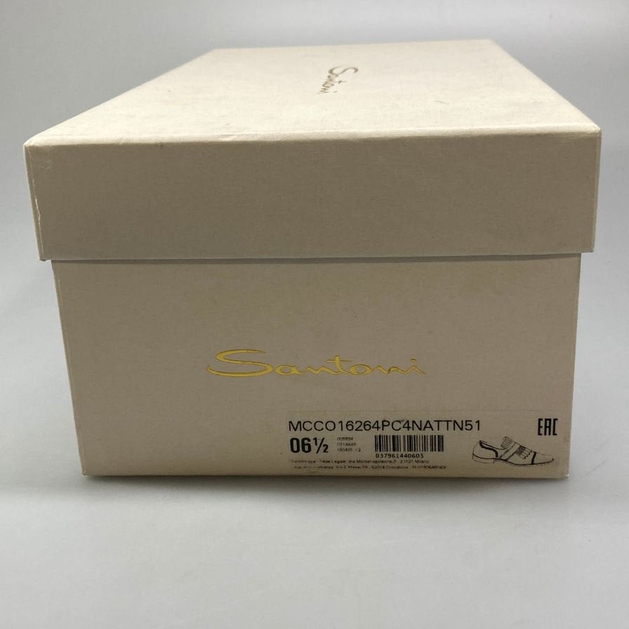 サントーニ レザーシューズ 16264 シングルモンク ブラック サイズUK6.5  Santoni 約25.5cm【AFC16】