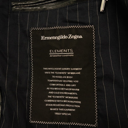 二手 ◆Ermenegildo Zegna Elements 半外套男式 54 码海军蓝和黑色 Ermenegildo Zegna ELEMENTS [AFB28] 