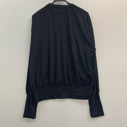 美品◆バーベルオブジェクト ロングスリーブニット ブラック メンズ サイズフリー barbell object 【AFB19】