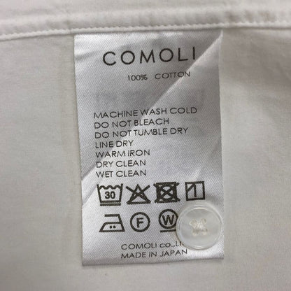 美品◆コモリ 長袖シャツ ホワイト メンズ サイズ3 C03-02001 COMOLI 【AFB17】