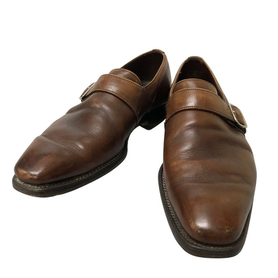ジョセフチーニー シングルモンク レザーシューズ ブラウン メンズ サイズ6 JOSEPH CHEANEY 約25.0cm【PTM5】
