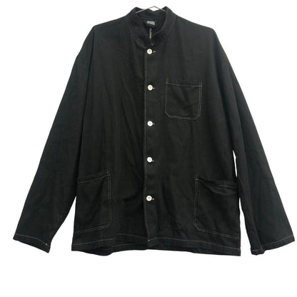 美品◆デルタ BP シャツジャケット アウター コットン100% メンズ チェコサイズ56 ブラック DELTA BP 【AFB19】