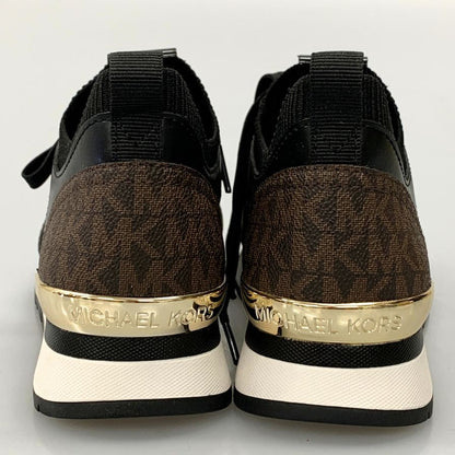 マイケルコース スニーカー  ジェンキンス ニット トレーナー  レディース UK5.5 ブラック×ブラウン MICHAEL KORS 約24.5cm【AFD13】