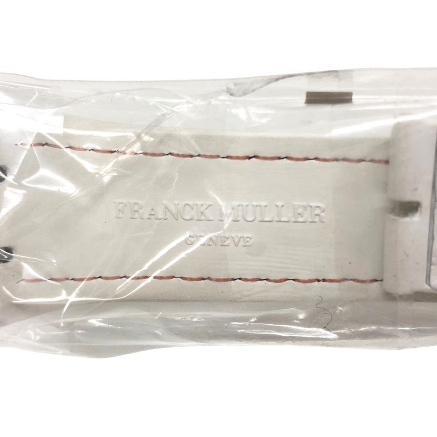 フランクミュラー ヴァンガード V45用 クロコ ラバーバンド メンズ ホワイト FRANCK MULLER【AFI7】