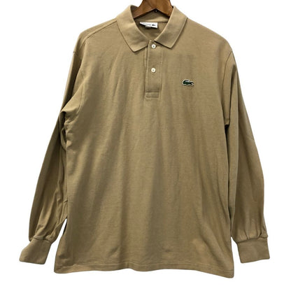 極美品◆ラコステ クラシック フィット 長袖ポロシャツ メンズ サイズUSL ブラウン LACOSTE 【AFB6】
