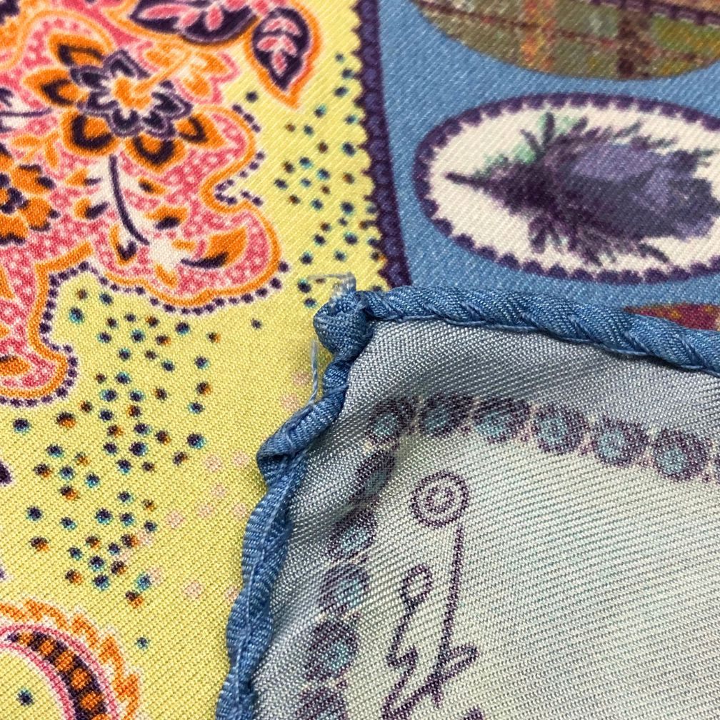 エトロ スカーフ ブルー系 マルチカラー ETRO【AFI12】