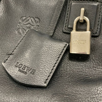 ロエベ ハンドバッグ アマソナ28 アナグラム レザー 南京錠 レディース ブラック LOEWE【AFE2】