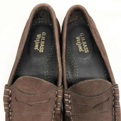 ジーエイチバス ローファー ウィージャンズ ヘリテージ スエード サイズ7.5 メンズ ブラウン G.H.Bass&Co. WEEJUNS ローファー 約26.0cm【LA】【中古】