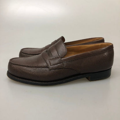 ジェイエムウエストン シグネチャー ローファー 180 リザード ブラウン サイズ6.5F メンズ J.M.WESTON ローファー 約25.5cm【LA】【中古】