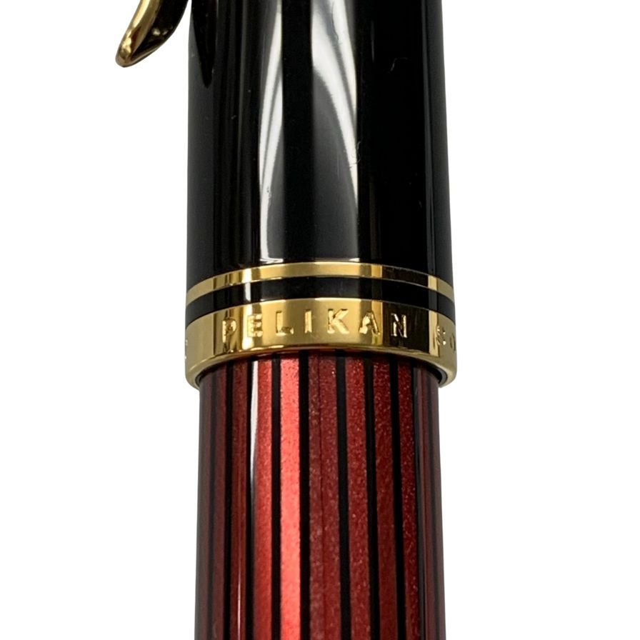 ペリカン 万年筆 スーベレーン 赤縞 ストライプ ペン先14C-585 F字 PELIKAN Souveran【AFI14】