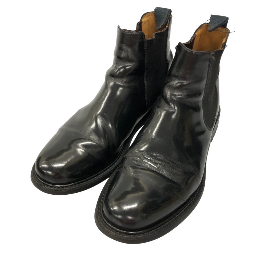 チャーチ チェルシーブーツ ナントン ポリッシュドバインダーカーフ ブラック サイズ6.5F church's ブーツ 約25.5cm【LA】【中古】