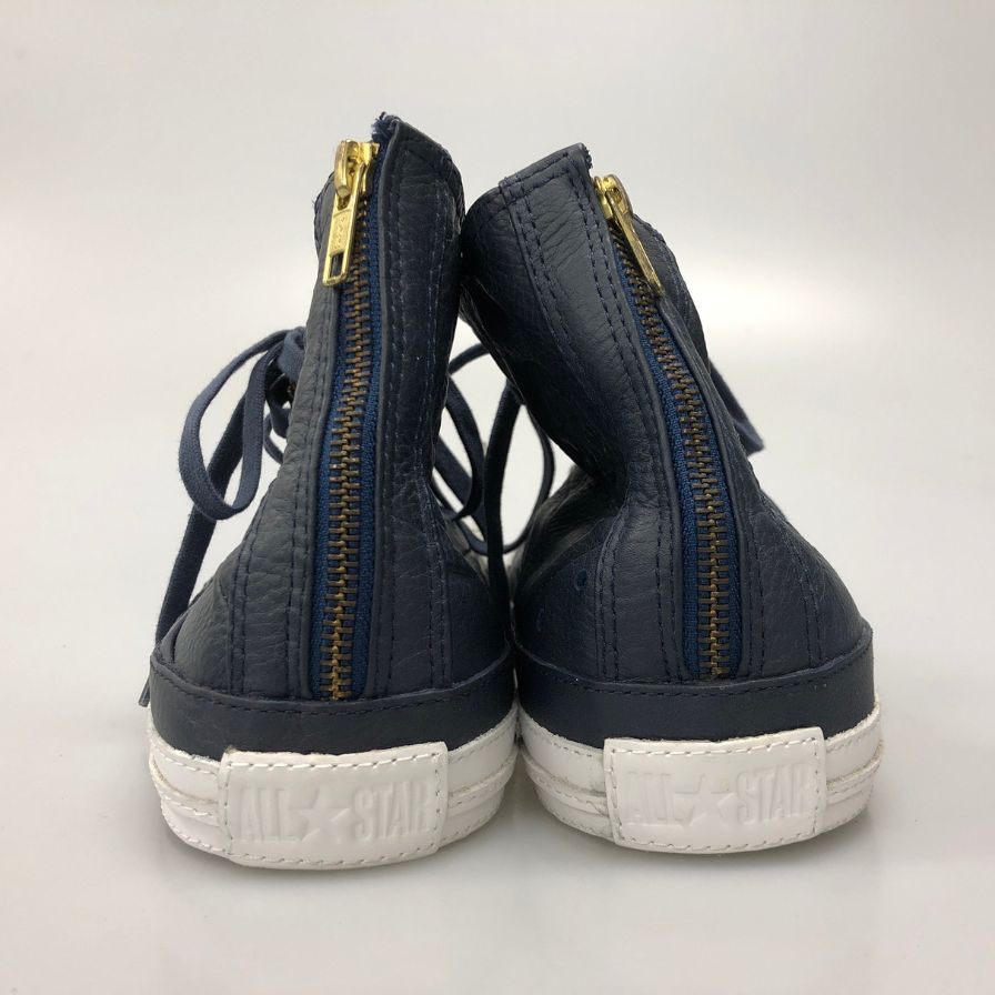 コンバース ショット スニーカー ハイカット レザー 29.5cm ネイビー メンズ CONVERSE×Shott 約29.5cm【AFC35】