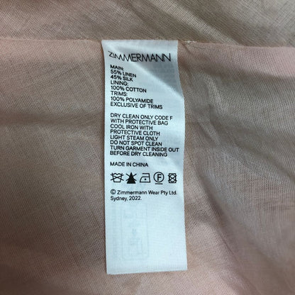 ジマーマン ロングスカート 花柄 レースデザイン ピンク系 レディース サイズ2 ZIMMERMANN【AFB16】