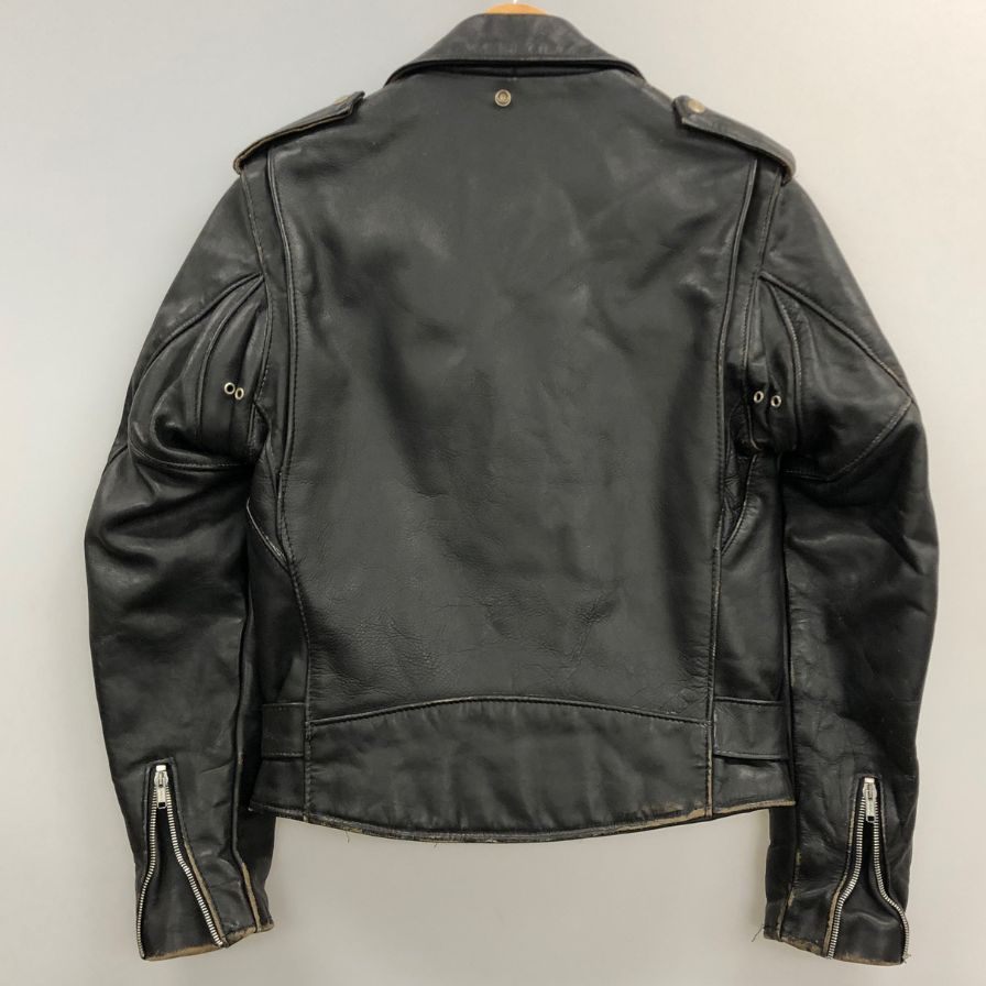中古◆ショット レザージャケット ライダースジャケット USA製 レザー メンズ ブラック サイズ36 Schott 【AFG1】