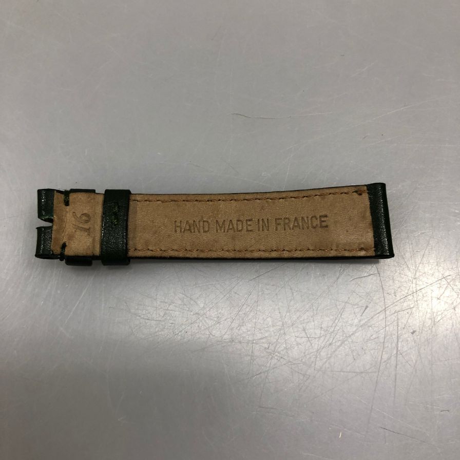ジャン クロード ペラン 腕時計用レザーベルト カーフ 16mm14mm グリーン系 バネ棒無し JEAN CLAUDE PERRIN【AFI8】