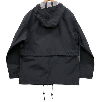 極美品◆セオリー ナイロンフーデッドジャケット ドローコード ブラック サイズM メンズ theory 【AFB56】