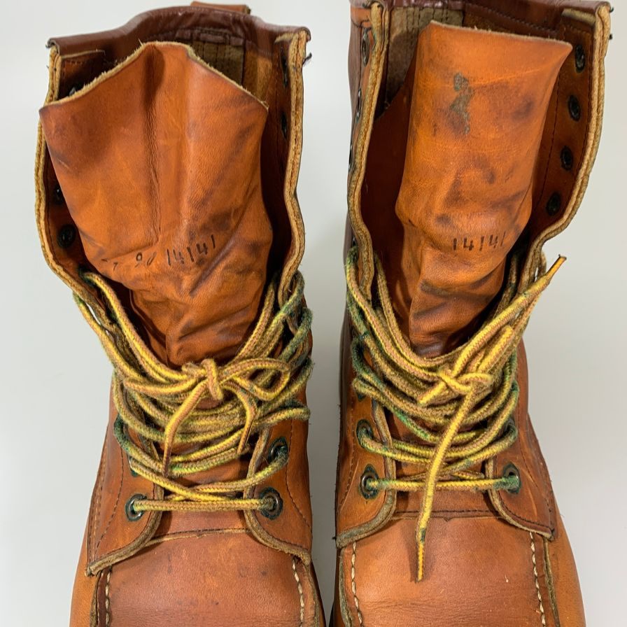 レッドウィング 877 97年製 8インチ クラシックモックトゥブーツ ブラウン メンズ サイズ9D REDWING 約27.0cm【YB2】