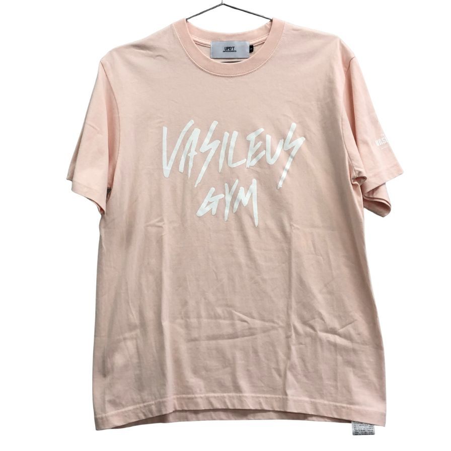 美品◆ユーピーディーティー アンプレセデンティド Tシャツ プリントデザイン ピンク系 サイズ1 メンズ UPD'T UNPRECEDENTED 【AFB39】