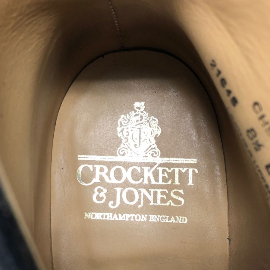 クロケット&ジョーンズ  チャッカブーツ CHERTSEY スエード サイズ8.5 メンズ ブラック CROCKETT&JONES ブーツ 約27.0cm【LA】【中古】