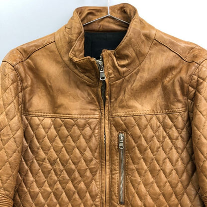 中古◆ジュンハシモト 13AW レザーキルティングジャケット ラムレザー ベージュ メンズ サイズ3 LET1016 【AFG1】