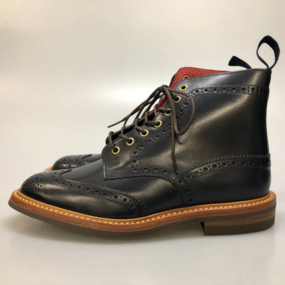 トリッカーズ M2508 ウィングチップ カントリーブーツ メンズ サイズ 8ハーフ ネイビー Tricker’ｓ ブーツ 約27.5cm【LA】【中古】