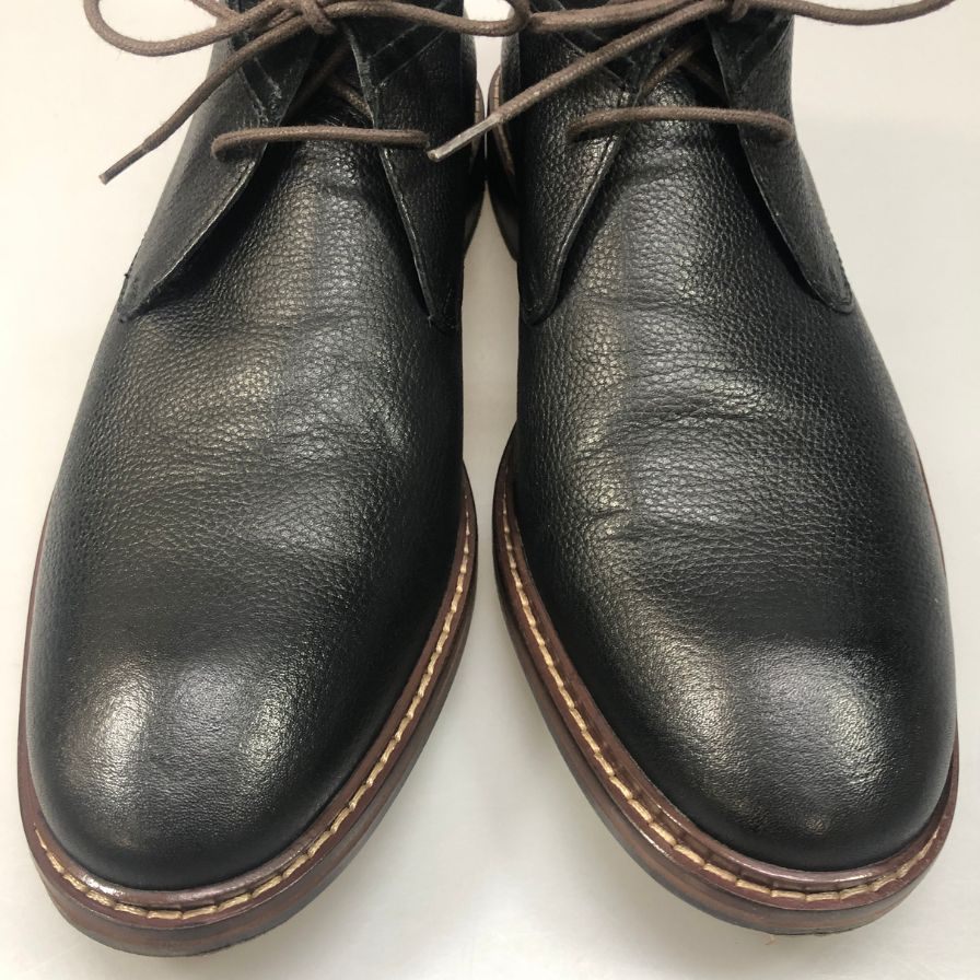 コールハーン チャッカブーツ グレインレザー×スエード コンビ C26131 メンズ ブラック サイズUK8.5 COLE HAAN 約27.0cm【AFD2】
