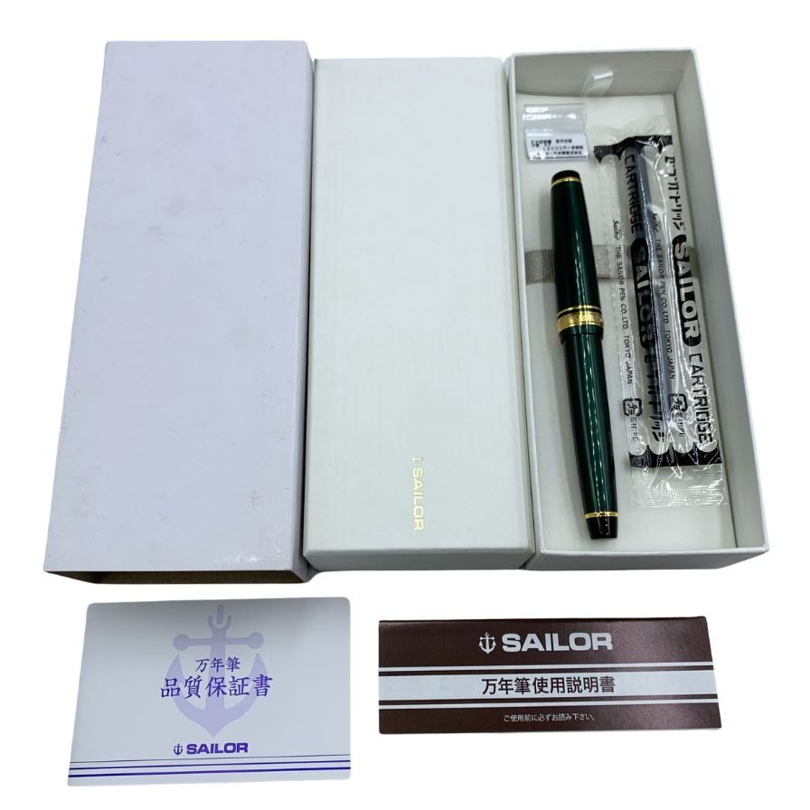 セーラー 万年筆 FOUNDED 1911 ペン先14K 585 グリーン ゴールド SAILOR【AFB53】