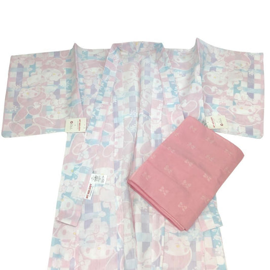 ふりふ 浴衣 サンリオ マイメロディ サイズL レディース ピンク系【AFB36】【中古】