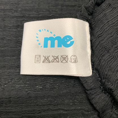 極美品◆ミー イッセイミヤケ シアーシャツ ブラック サイズフリー MI43FK171 me ISSEY MIYAKE 【AFB13】